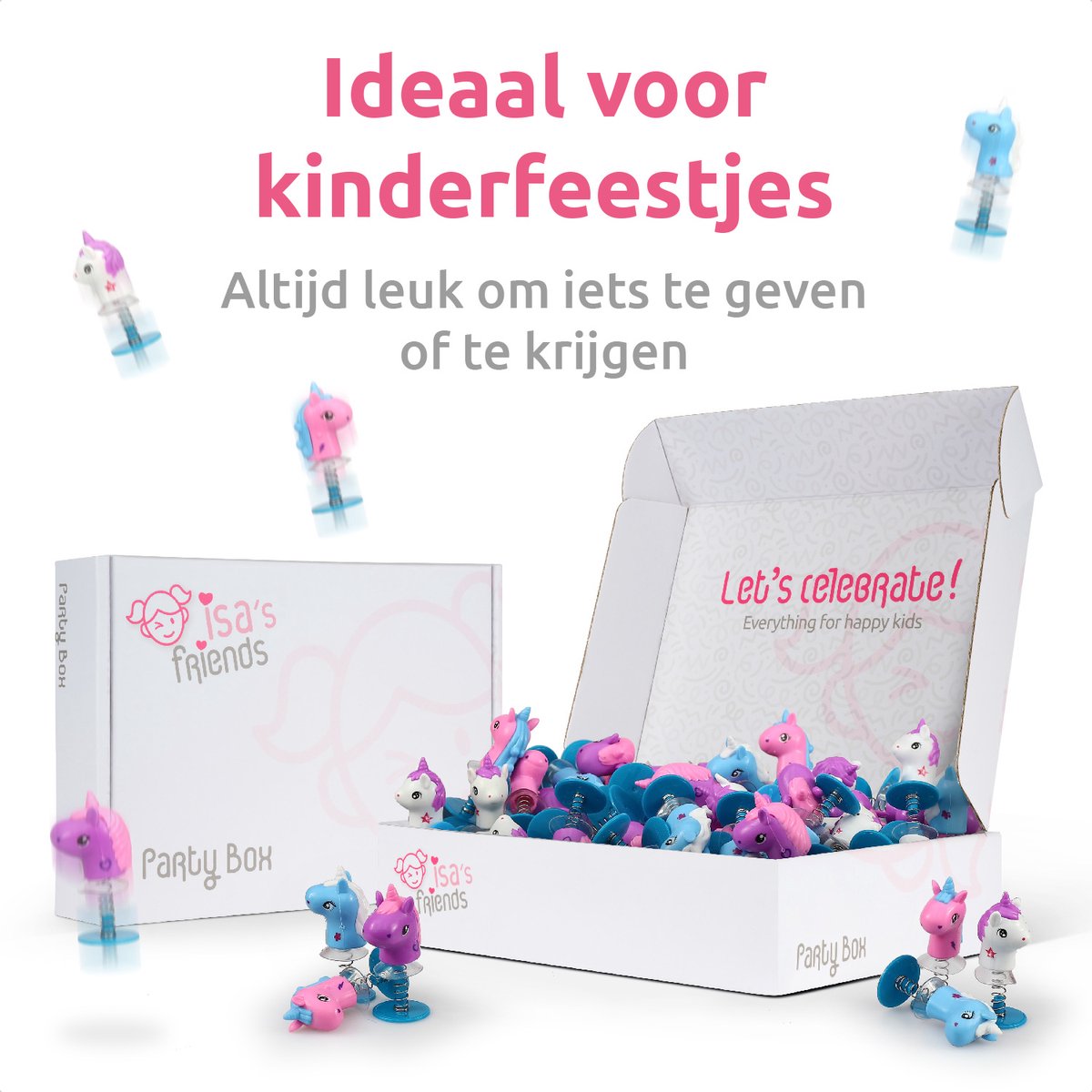 Isa's Friends® - Uitdeelcadeautjes Bouncing Unicorns - 24 stuks - Traktatie — afbeelding 6