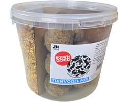 Tuinvogel Mix - Buitenvogelvoer - 5 Liter - Emmer met Strooivoer, Mezenbollen en Zonnebloempitten