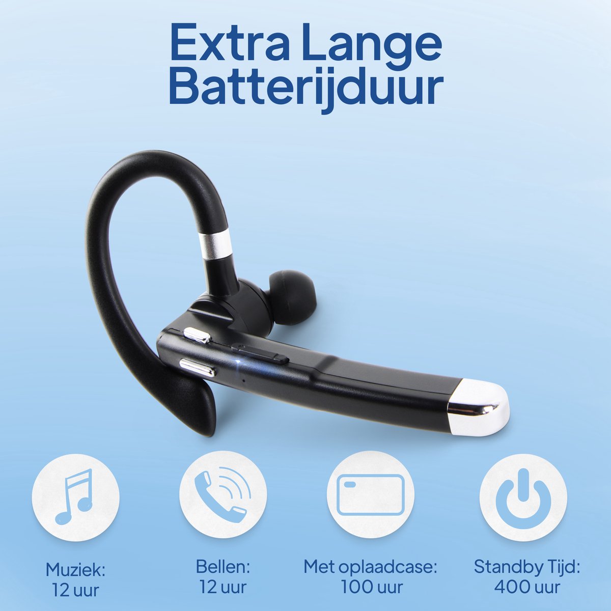 Techard Draadloze Headset Met Microfoon Bluetooth Headset Draadloos Met Noise Canceling Handsfree Bellen Met Bluetooth 5.3 - 2026 Model thumbnail 4