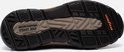 Buitenzool van bruine instapper met 'Goodyear' en 'Skechers Steady Grip' logo.