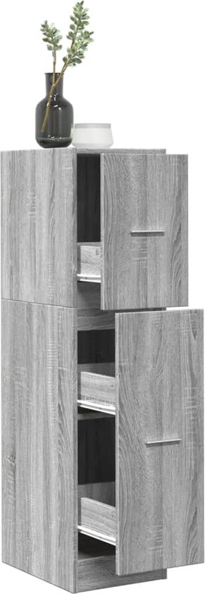 vidaXL - Armoire à pharmacie - 30x41x118 - cm - décoré - bois - gris béton
