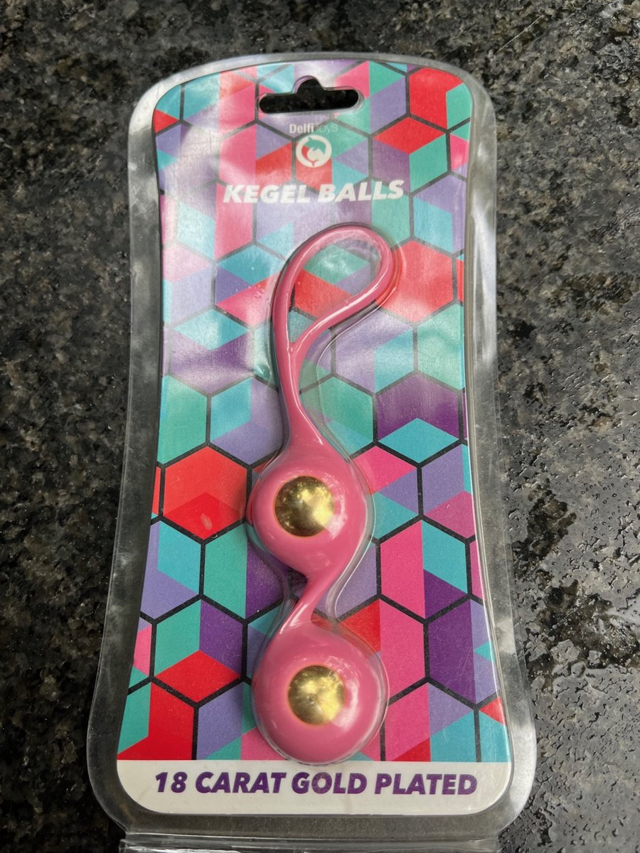 Goedkoopste DELFI TOYS - 18 krt. GOLD PLATED KEGEL BALLS - KEGEL BALLETJES - SILICONEN HOUDER