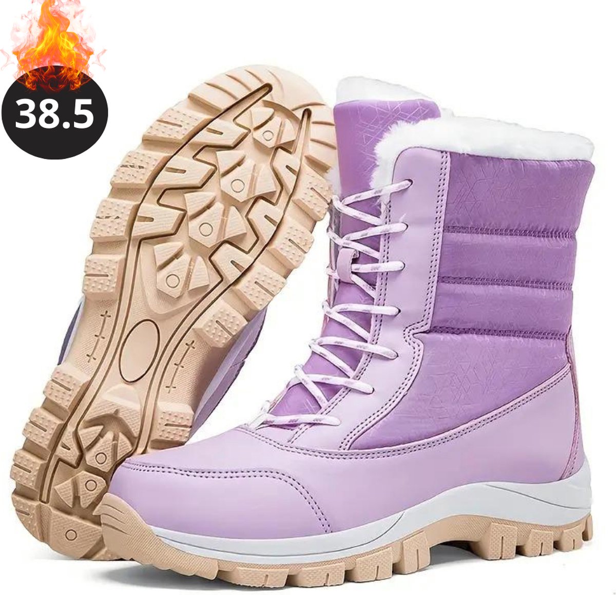 Nivard Snowboots Sneeuwschoenen Sneeuwboots Dames Wintersport Ski Skischoenen – 38.5- Laarzen Paars