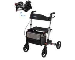 ELDRLY Lichtgewicht Opvouwbaar Rollator + Gratis Wandelstokhouder - incl Rollatortas - voor Binnen en Buiten gebruik