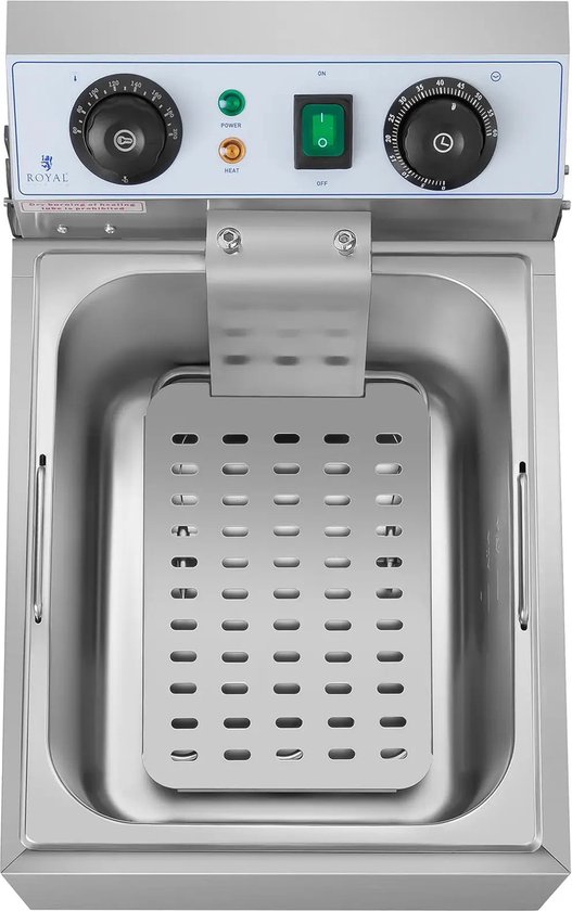 Elektrische friteuse - 10 liter - timer - 230V - Royal Catering