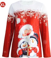 Bovista Kersttrui - Dames - Foute Kersttrui - Christmas Sweater - Kerst Sweater - Christmas Jumper - Pyjama - Rood - Maat XL