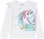 Newness Kids – chemise avec licorne et paillettes – blanc – taille 116