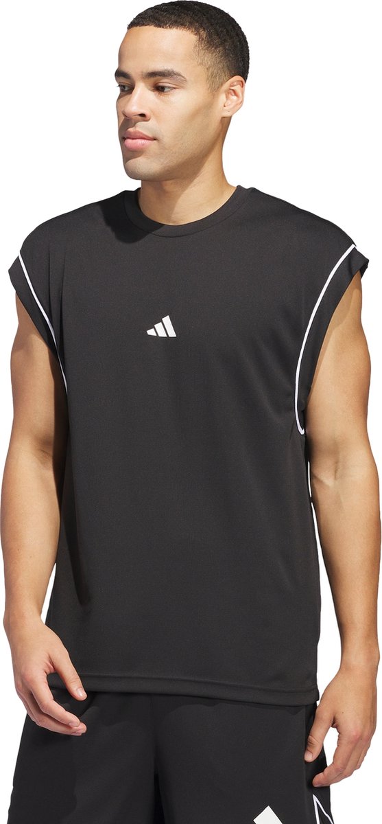 Adidas Performance Adidas Basketball All-World Mouwloze Tanktop Heren Zwart