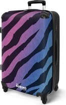 NoBoringSuitcases.com® - Grande valise Imprimé zébré coloré - Bagage - Valise de voyage - Valise chariot - Valises 67cm