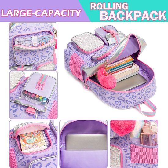 chaqlin Schoolrugzakset voor kinderen, jongens, meisjes, schooltassen