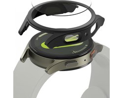 Ringke Slim + Glass | Hoesje + Screen Protector Geschikt voor Samsung Galaxy Watch 7 40MM | Case met 9H Tempered Glass | Matte Zwart