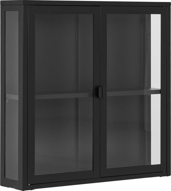 Armoire Murale Suspendue House Nordic Brisbane - 80x18x80cm - Zwart