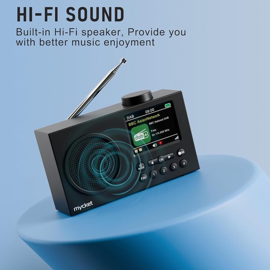 LEMEGA DR1S Draagbare DAB/DAB Digitale Radio Met FM, Bluetooth