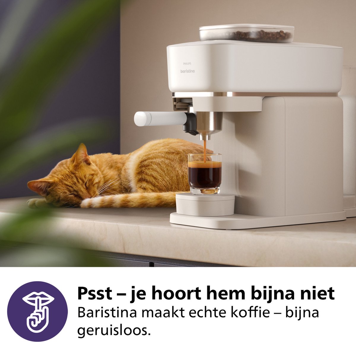 Afbeelding 3 van Philips Baristina - BAR300/00 - Espressomachine - Koffiemachine Met Bonen - Wit