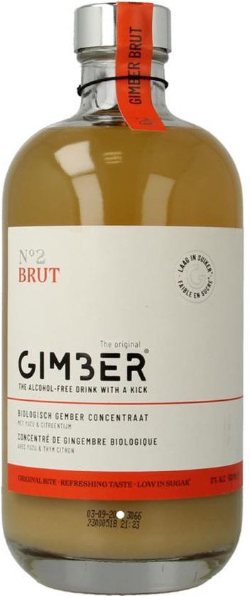 Foto: Gimber n 2 brut biologisch gembersap 500 ml minder suiker