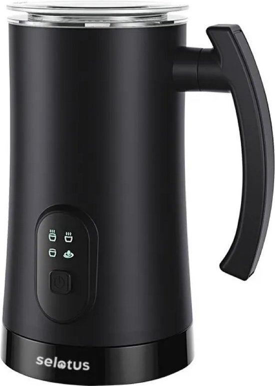 Mousseur à Lait Automatique 4 En 1 – 430 Ml, Arrêt Auto, 4 Modes Pour Cappuccino, Latte, Chocolat Chaud