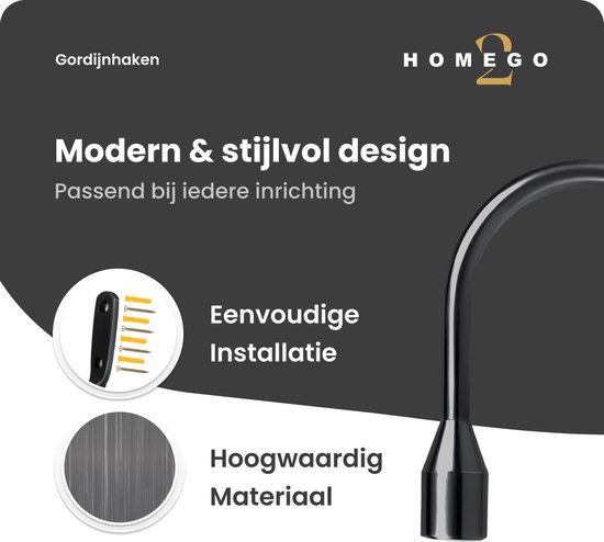 Gordijnhaken - Zilverkleurige - Woonkamer - Gordijnonderdelen