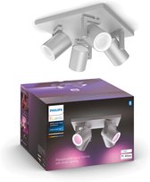 Philips Hue - Argenta - White and Color Ambiance - opbouwspot - 4 lichtpunten - aluminium - Bluetooth