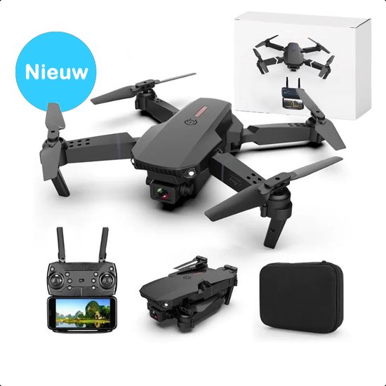Drone Met Dubbele HD Camera – 720p – WiFi Livestreaming – Headless Modus – 3D Flips – Borstelloze Motor – Incl. Draagtas – Voor Kinderen En Volwassenen