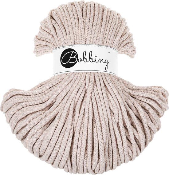 Bobbiny Premium braided cord 5 mm - Nude