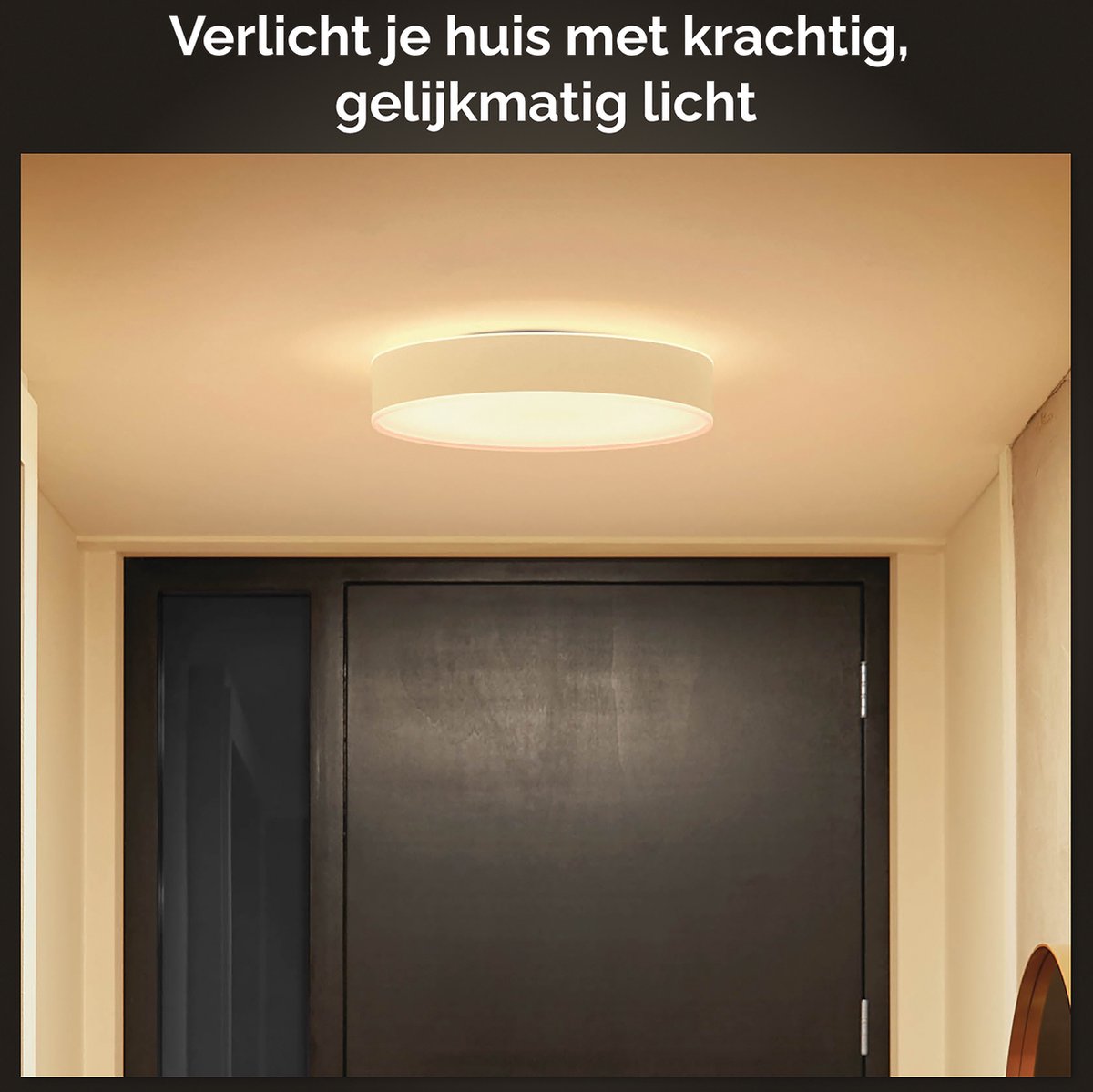 Philips Hue Enrave plafondlamp - warm tot koelwit licht - wit - 38cm - 1 dimmer switch — afbeelding 5