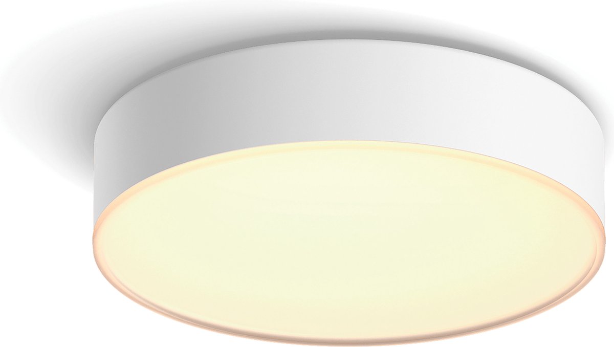 Philips Hue Enrave plafondlamp - warm tot koelwit licht - wit - 26cm - 1 dimmer switch — afbeelding 2