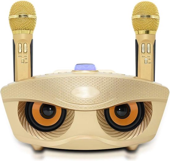 Draadloze Karaoke Machine, Bluetooth Karaoke Microfoon Digitale Mini Zangmachine met 2 Stereomicrofoons Familie Karaoke Buitenspeaker Handmicrofoonsysteem voor Feest/Bruiloft/DJ(Zilver Draadloze Karaoke Machine, Bluetooth Karaoke Microfoon Digitale Mini Zangmachine met 2 Stereomicrofoons Familie Karaoke Buitenspeaker Handmicrofoonsysteem voor Feest/Bruiloft/DJ(Zilver