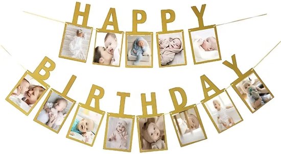 Guirlande de Happy anniversaire avec photos