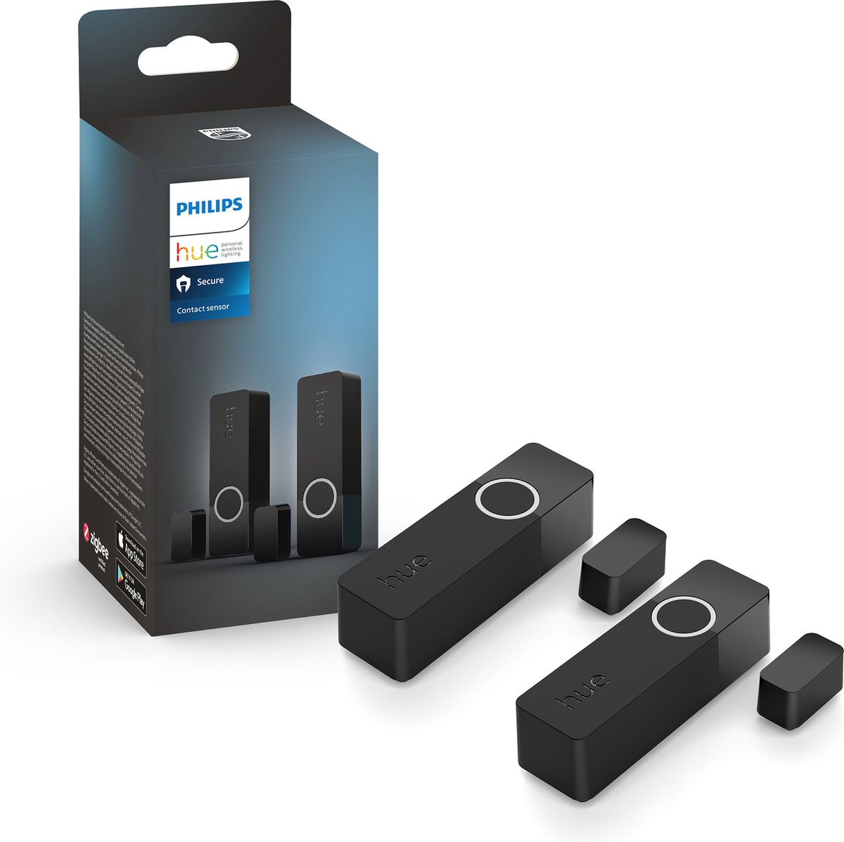 Bol.com Philips Hue Secure contactsensor - zwart - 2-pack aanbieding