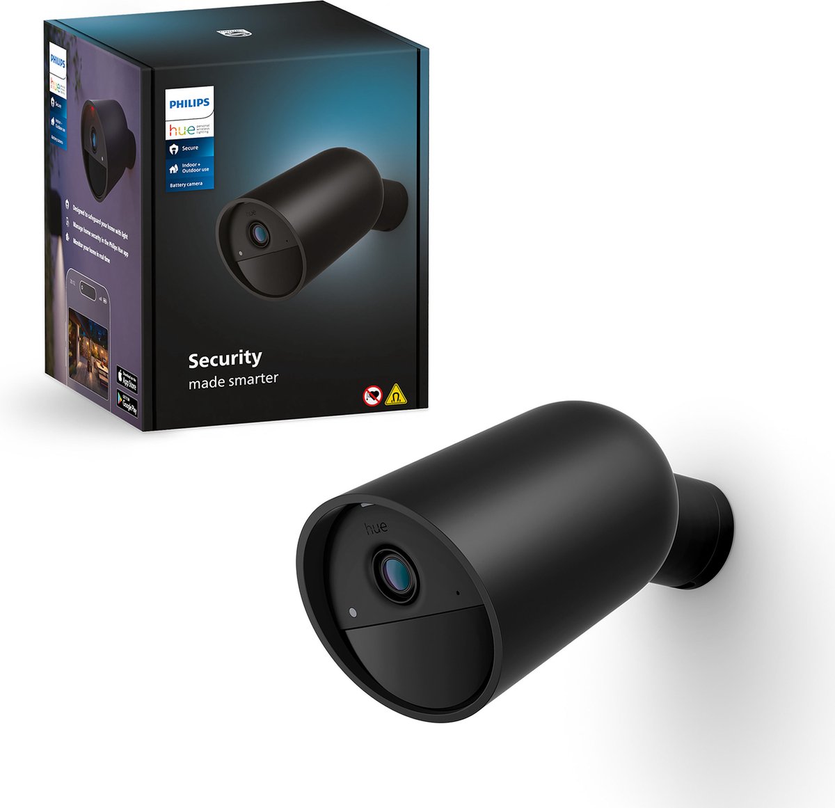 Philips Hue Secure camera beveiligingscamera met batterij - zwart