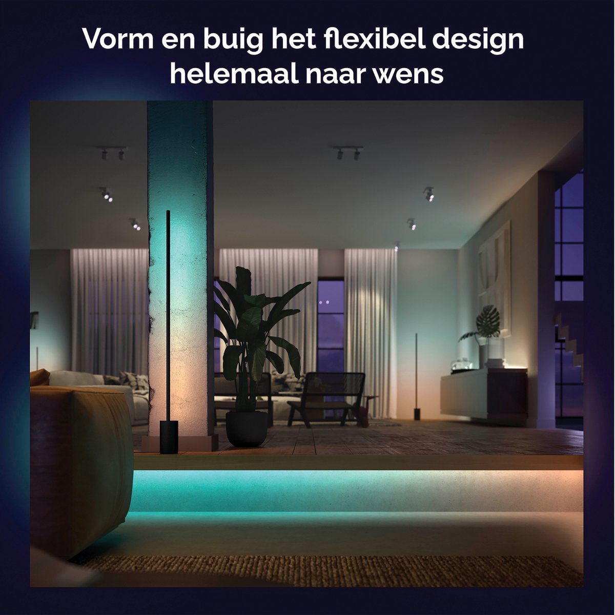 Philips Hue gradient lightstrip 1 meter uitbreiding - White and Color Ambiance - Bluetooth — afbeelding 4