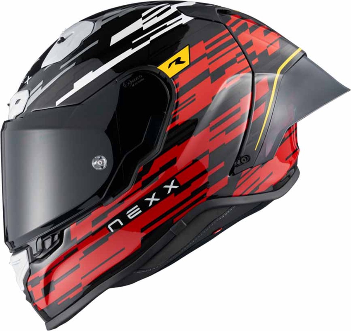 Nexx X.R3R Glitch Racer Red White S - Maat S - Helm