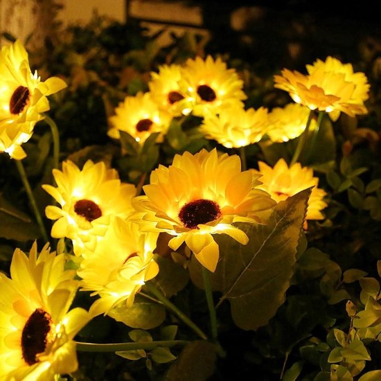 T-SUN Buitenverlichting op zonne-energie Spots, 2-in-1 koel wit, 6000K zonne-tuinverlichting, 2 helderheidsniveaus, IP65 waterdicht, op zonne-energie aangedreven verlichting voor zwembad, terras