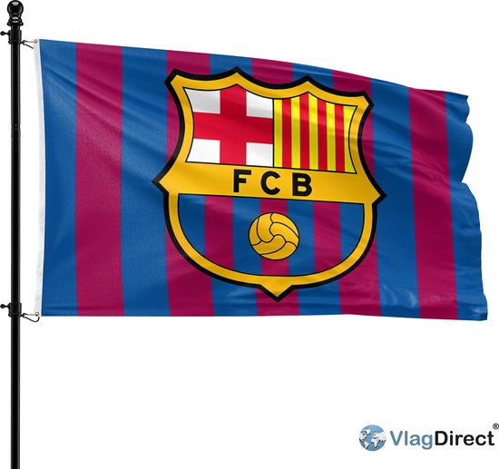 VlagDirect - FC BARCELONA drapeauE - drapeauE DE L'ÉQUIPE DE FOOTBALL BARCELONE - 90 x 150 cm.