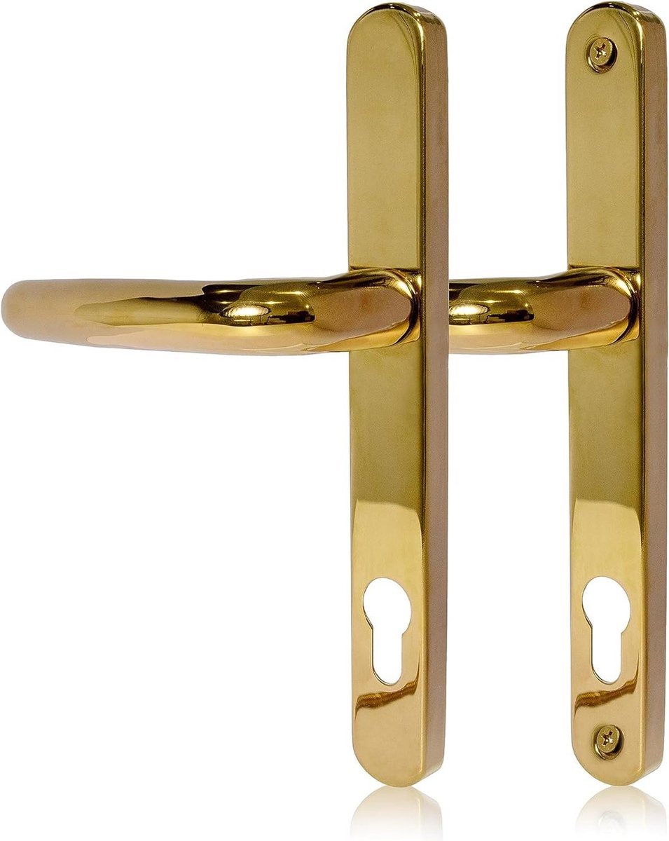UPVC deurklink verende 92PZ 210mm schroefcentra dubbele beglazing paar set - PVD goud - hoogwaardige kwaliteit