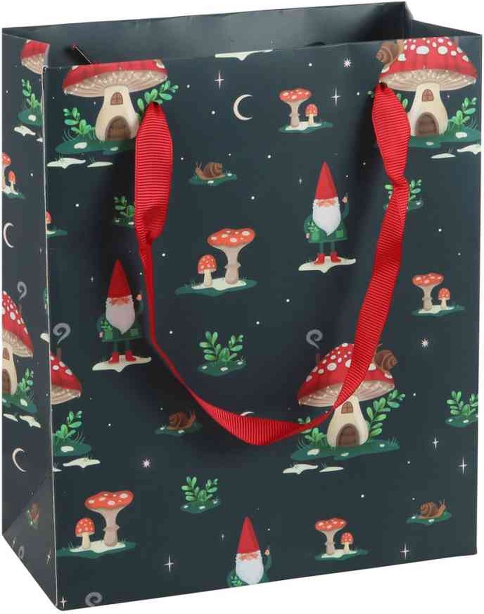 Something Different - 23cm Medium Gnome Sweet Gnome Print Cadeautas - Multicolours