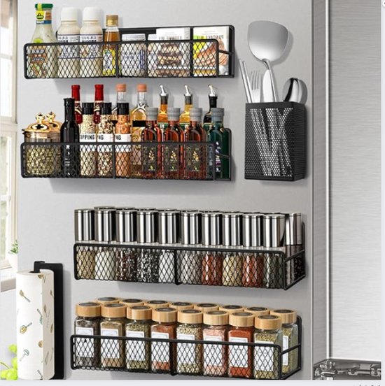 Kruidenrek Organizer Voor 20 Potjes - Wand- Of Kastenmontage, Ruimtebesparend In De Keuken