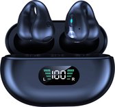 Bol.com Draadloze oordopjes met oorclip Zwart - Sport Oordopjes - Geschikt voor Apple en Android - Bluetooth 5.3 - Draadloze oor... aanbieding