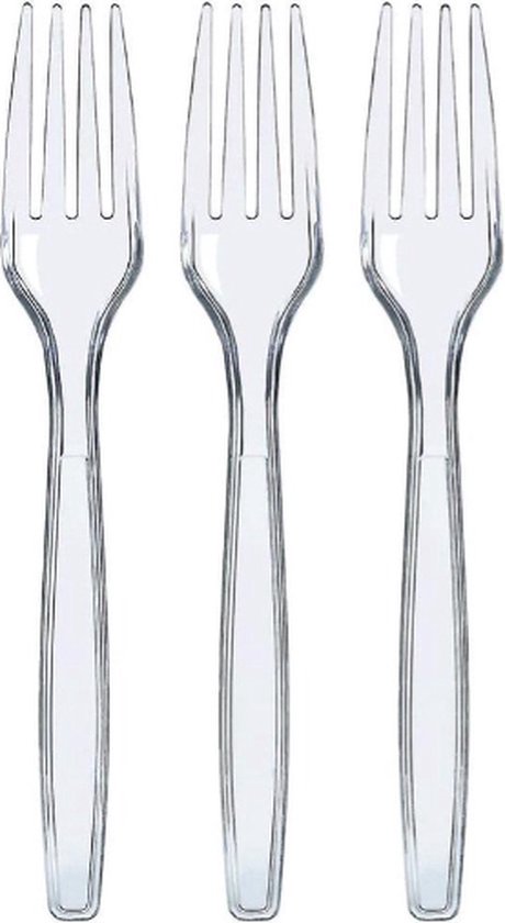 Decor Decorline - Herbruikbare stevige kunststof bestekset - 40 stuks - elk bevat 16 vorken (diner/salade), 8 messen, 8 soeplepels en 8 theelepels - Noble Collection - glanzend zilver