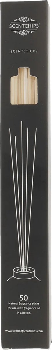 Geurstokjes naturel 3 mm x 25 cm lengte, 50 stuks in doosje