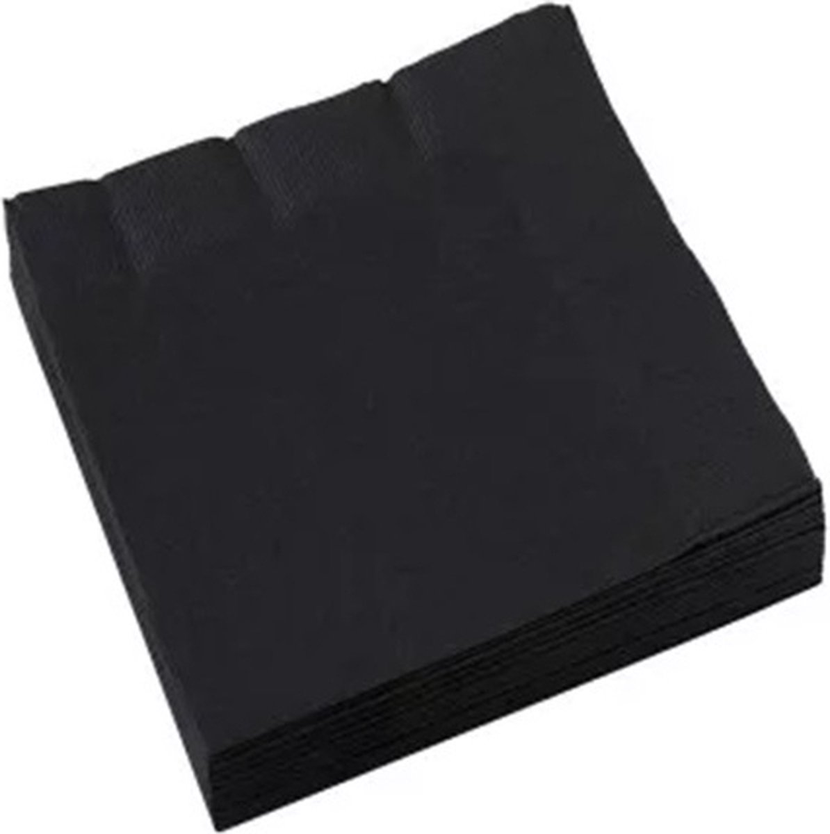 40 Zwarte Servetten - 33 x 33 cm - 3-Laags - Amscan