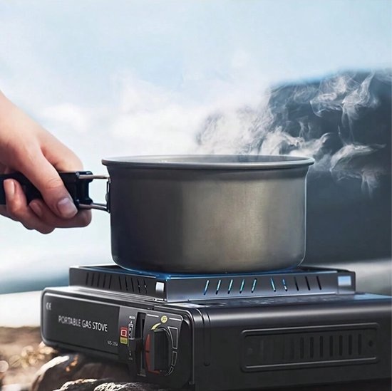 SMH LINE® Camping kooktoestel - Incl. 20x gasflessen en koffer - Draagbaar Gasfornuis - Noodpakket van SMH LINE® — afbeelding 5