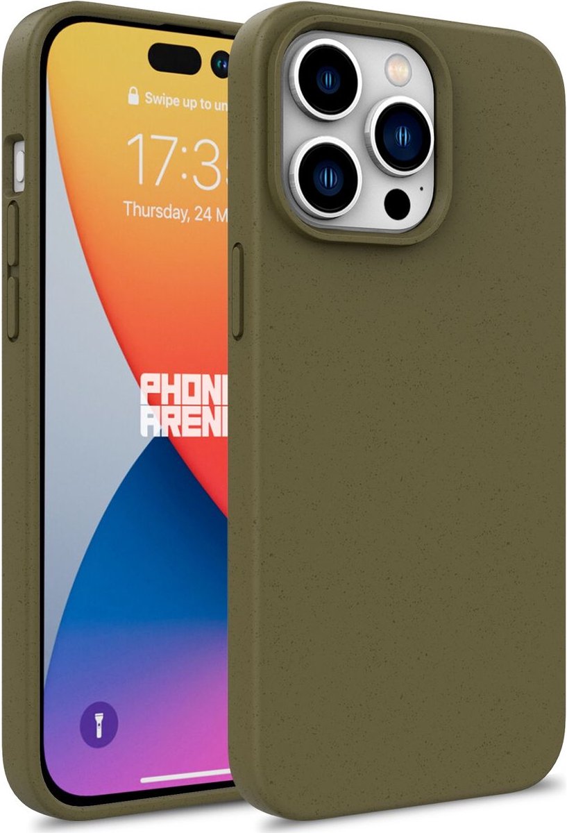 Mobigear Hoesje geschikt voor Apple iPhone 16 Pro Max Telefoonhoesje Eco Friendly | Mobigear Bio Backcover | iPhone 16 Pro Max Case | Back Cover - Groen