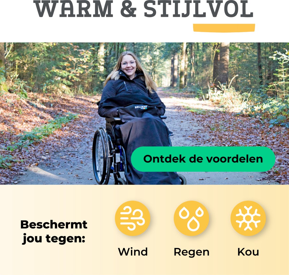 Belieff Rolstoel Deken - Rolstoeldeken - Voetenzak Rolstoel Volwassene - Rolstoelzak - Beenkleed - Wind- en Waterdicht - Fleece - Open Onderkant - Blauw - Large – foto 8
