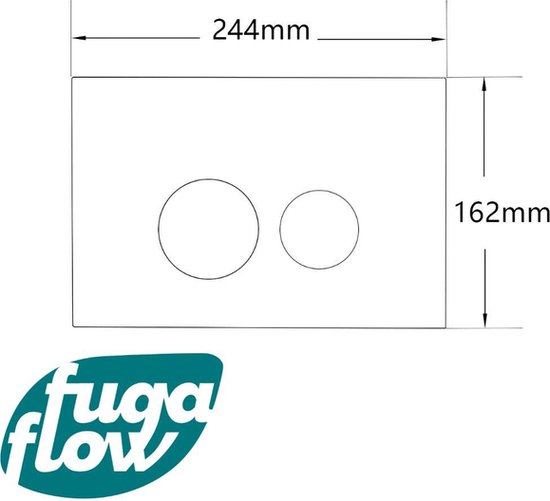 Plaque de commande FugaFlow Efficiente Press - panneau de commande pour réservoir encastrable Geberit UP320 - double chasse - boutons ronds - plastique blanc brillant - Black Friday -