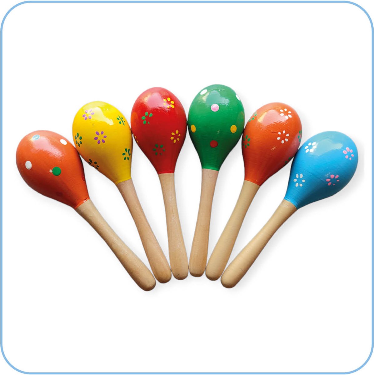 Jobber Toys Houten Sambaballen Kinderen - Ritme - 2 stuks - Assorti — afbeelding 2