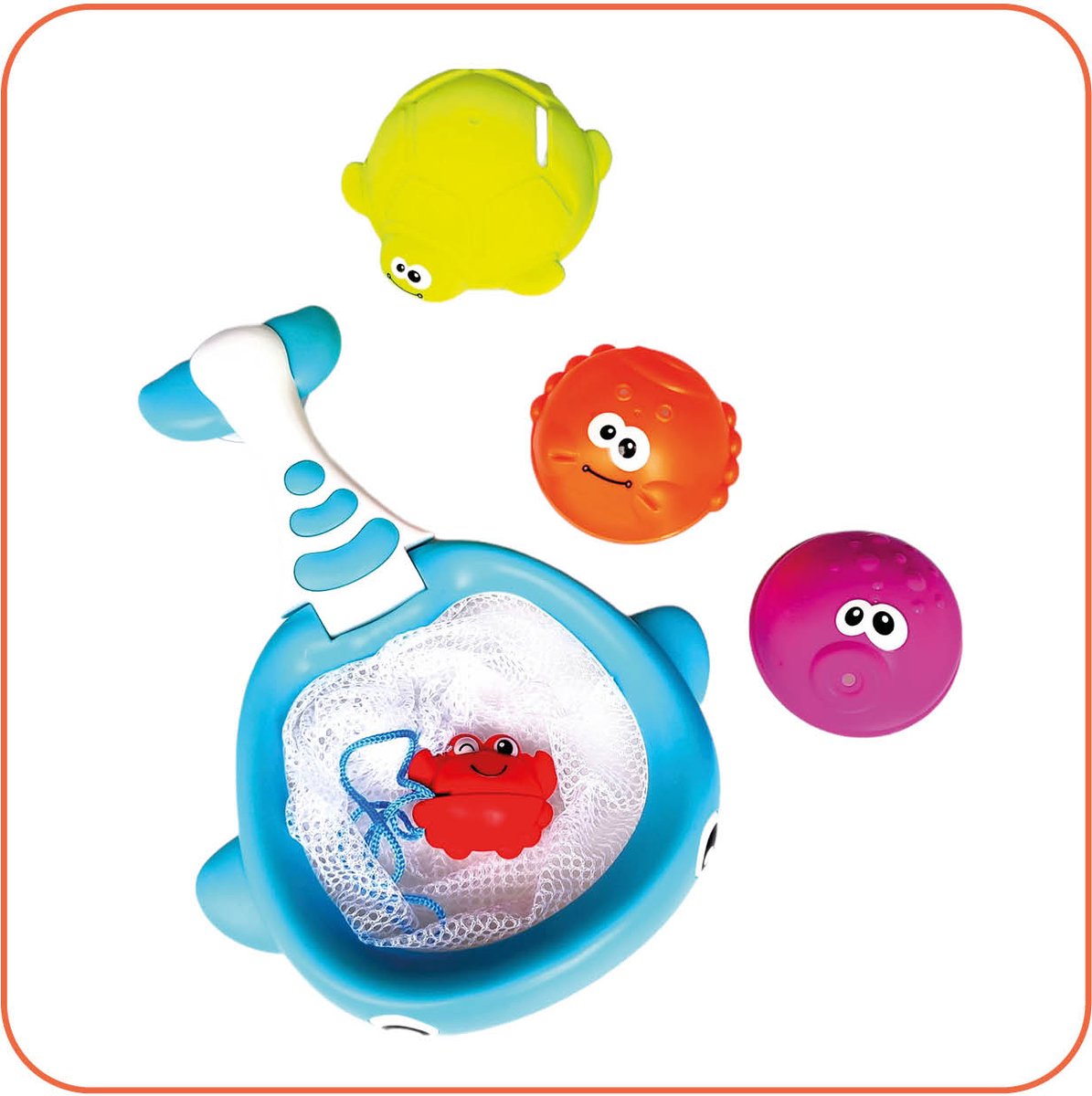 Jobber Waterplay Badspeelgoed - Visnet met bad dieren - Badspeeltjes
