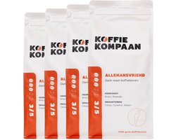 Koffiekompaan Koffiebonen Allemansvriend Voordeeldoos 4x1kg