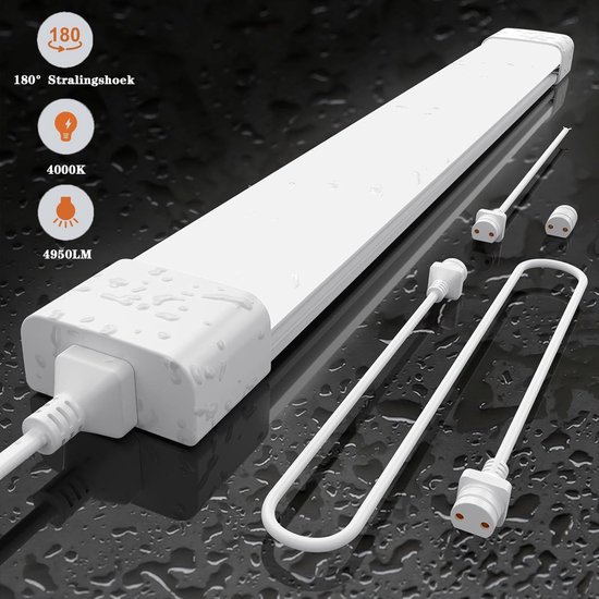 Amdelne Vochtbestendige LED Plafondlamp 150 cm
