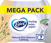 Papier toilette humide Edet Natural Skin Balance - baume doux au panthénol et extrait de plantes - 7x42 = 294 feuilles - pack économique